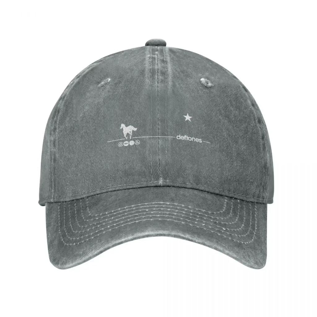 Deftones Pony Horse Baseball Cap Fashion Distressed Cotton Sun Cap Unisex Women Outdoor Running Golf Adjustable Caps Hat