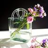 Elegant Geometric Handbag Vase - Chic Oblong Glass Decor for Hydroponic & Traditional Arrangements