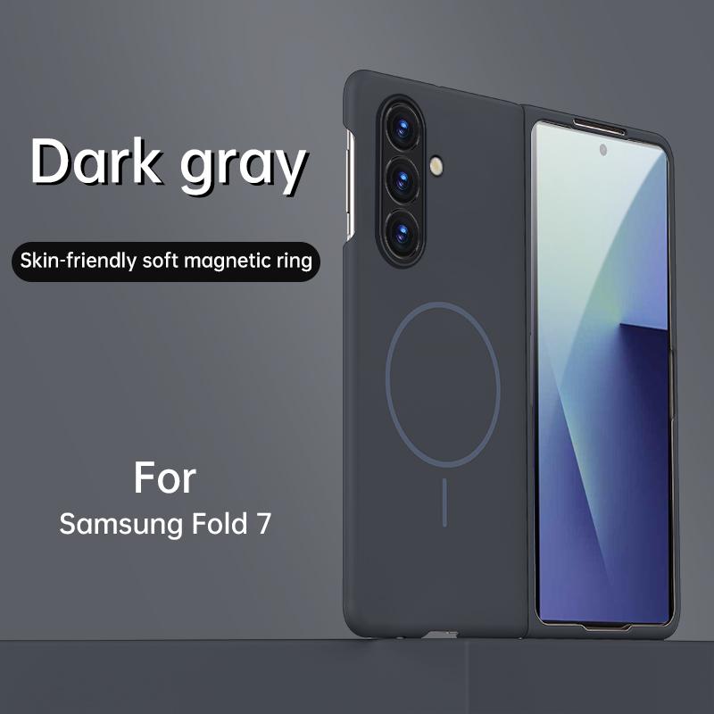 Ультратонкий магнитный чехол для Samsung Galaxy Z Fold 7 6 5 4 3 ZFold7 Z Fold6 Fold5 Fold4 Безрамочный для Magsafe Тонкий матовый чехол