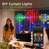 Умные RGB светодиодные гирлянды-шторы DIY Управление через приложение 400 светодиодов Синхронизация с музыкой Водонепроницаемые IP68 Декор для вечеринки, Рождества, дома, улицы, помещения
