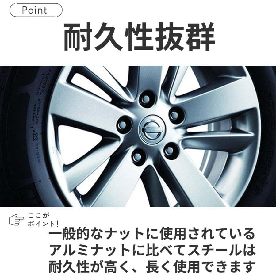 Набор из 20 гаек для колес Raatel, стопорная гайка M12P1.25P1.5, колпачок для гайки колеса, семигранная гайка (M12×P1.5, красный)