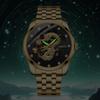 Dragon Watch Stainless Steel Luminous Analog Calendar Dragon Quartz Watch Antique 3ATM Waterproof Fashion Accessories Gold Birthday Anniversary