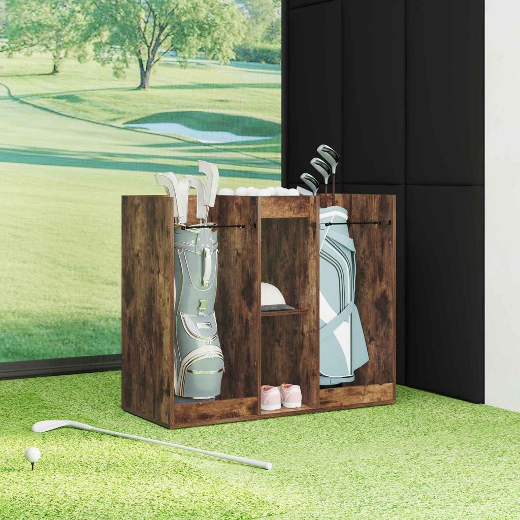 Golf Cabinet Solid Smoked Oak 102 x 45 x 85.5 cm