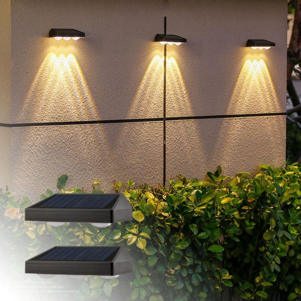 3LED Waterproof Solar Wall Lamps 2LED Solar Wall Lights Yard Atmosphere Wall Lights Decor