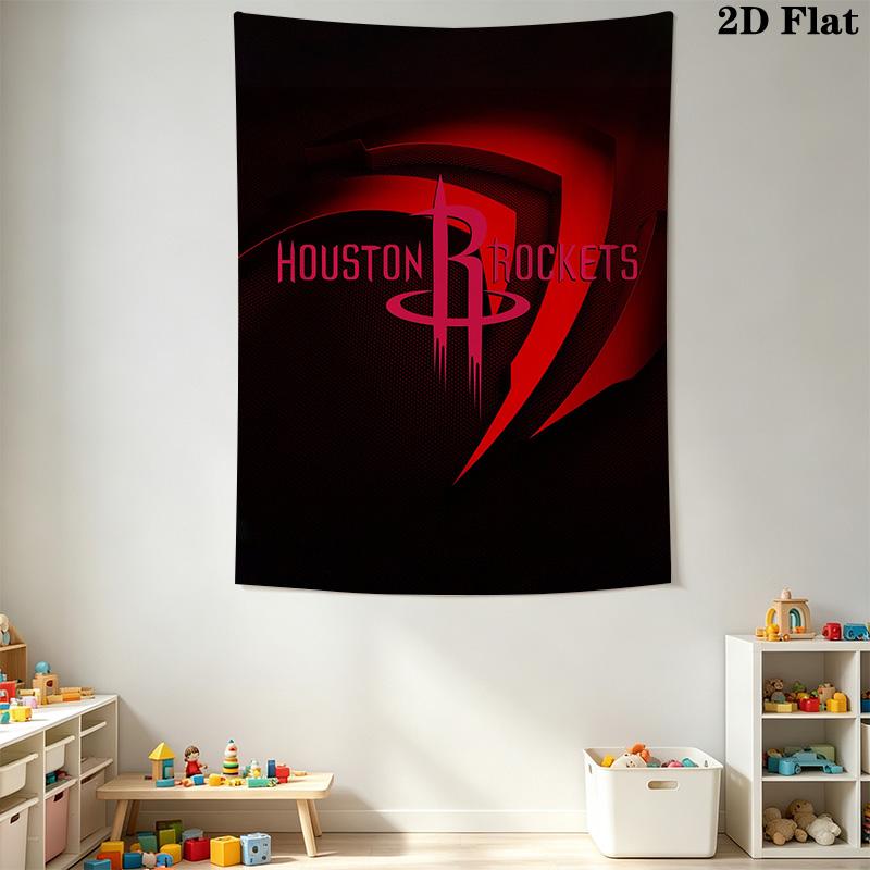 Houston Rockets Logo Threepiece Set 1 Duvet Cover 2 Pillowcase Without Core Duvet Cover And Pillowcase Bedding Set Christmas Birthday Gift