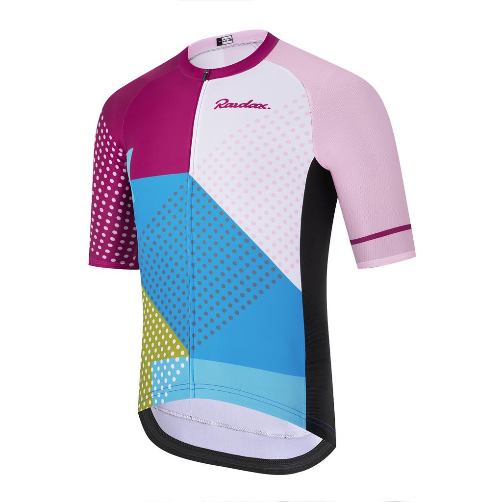 RAUDAX Men's Cycling Jersey Set Road Bike Jersey with Pockets Short Sleeves Cycling Kits Bib Shorts Padded MTB Cycling Clothing