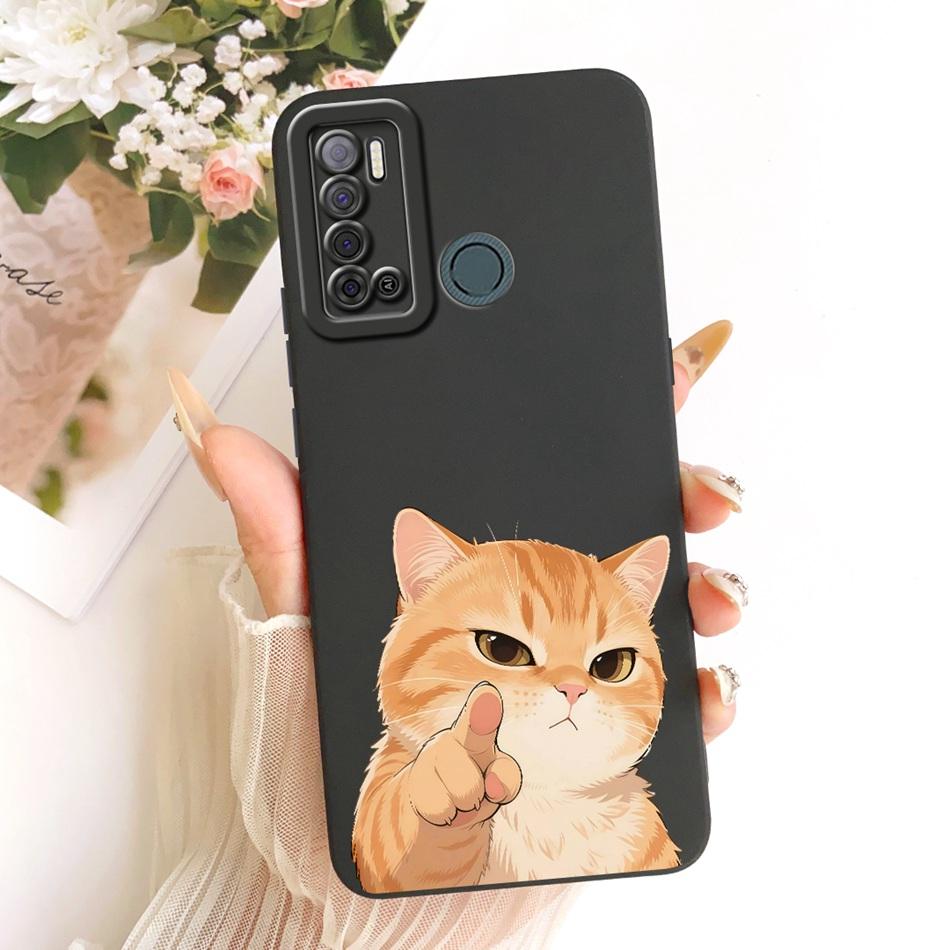 For Tecno Spark Power 2 LC8 Cute Cat Flower Cartoon Phone Case For Tecno Spark Power2 Shockproof Soft Silicone Bumpers