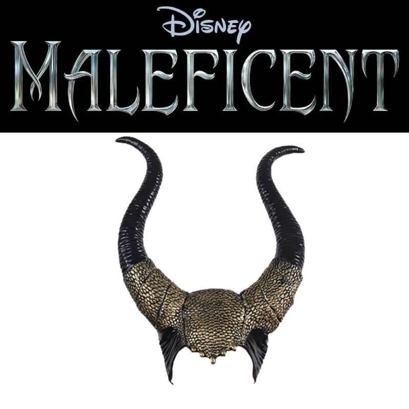 2024 New Golden Maleficent Horns Latex Mask For Halloween Cosplay And Carnival