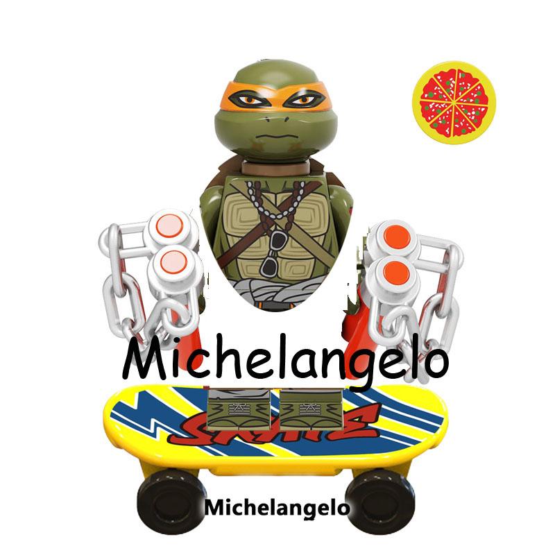 Черепашки-ниндзя Леонардо Рафаэль Микеланджело Донателло Шреддер Сплинтер Модель Строительные блоки Экшн-фигурка Мультяшные игрушки из фильма
