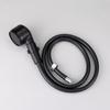 Black Handheld Shower Set With One-Tap Stop Valve Modern Round Spray Head Bathroom Bath