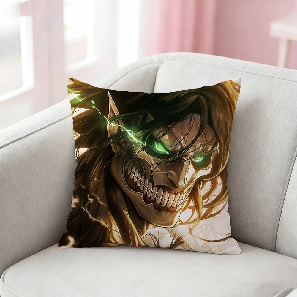 Anime A-Attack Cool On Titan Pillow Case For Sofa Living Room Home Office Decor Protective Cover