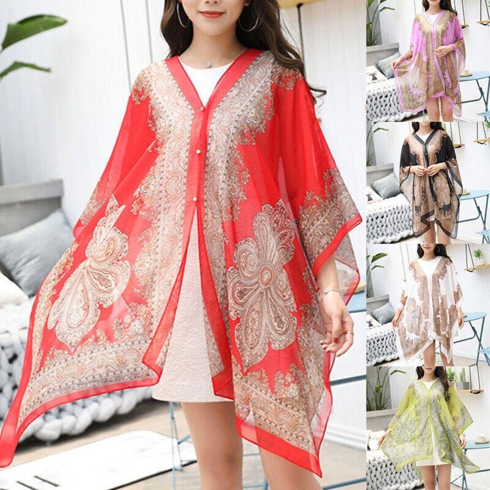 One Size Shawl Scarf Chiffon Poncho Fashion Beach Cover Up Women