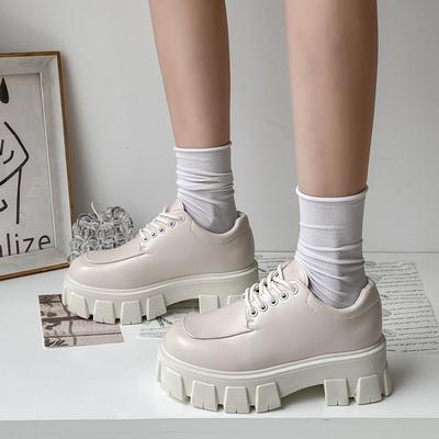 Туфли на платформе женские Оксфорды Японская школьная форма Jk Студенческая обувь Девушки Женщины Kawaii Лолита Сестра Круглый носок Туфли на низком каблуке