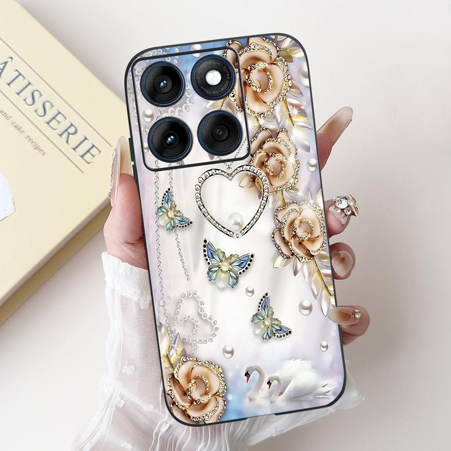For Motorola Edge 60 Pro Case Moto Edge 60 Fusion Cover New Fashion Flower Soft Silicone Bumper For Moto Edge 60 60s Edge60 Capa