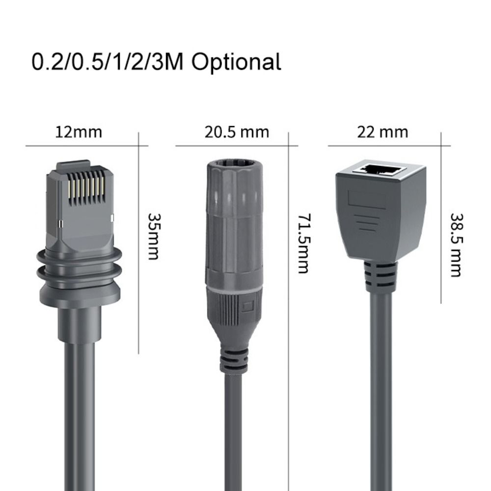 IP68 Waterproof RJ45 Extension Adapter Cable Ethernet Adapter for Starlinks Gen3/Mini Outdoor