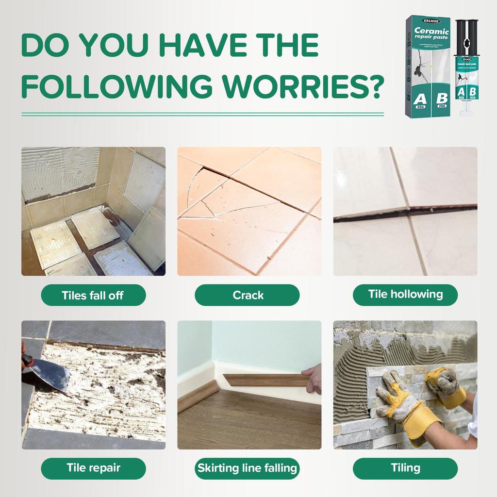 Набор клеев для ремонта плитки AB, клей для ремонта керамических трещинT.1, агент T4S6