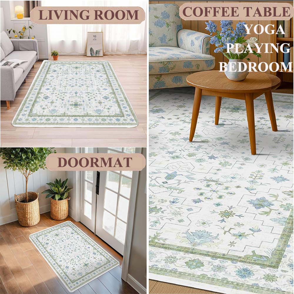 Bohemian Vintage Carpet Large Area Living Room Mat Kitchen Table Floor Mat Bedroom Office Prayer Rug Muslim Prayer Home Decor