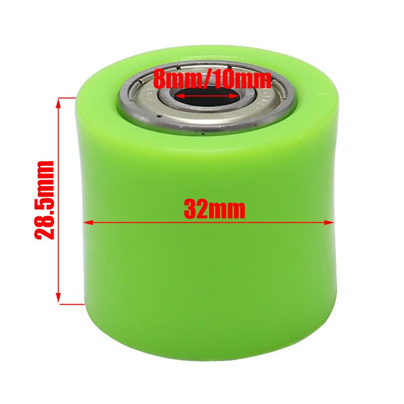 2pcs/1pair 8/10mm Wheel Tensioner Guide Drive Chain Roller Pulley For ATV CRF CR XR Enduro Motorcycle Motocross Dirt Bike