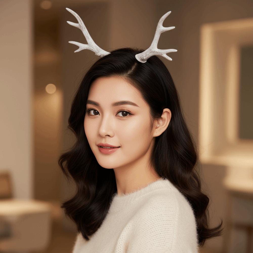 Lightweight Deer Antler Headband Cosplay Horn Headwear Festival Parade Headpieces