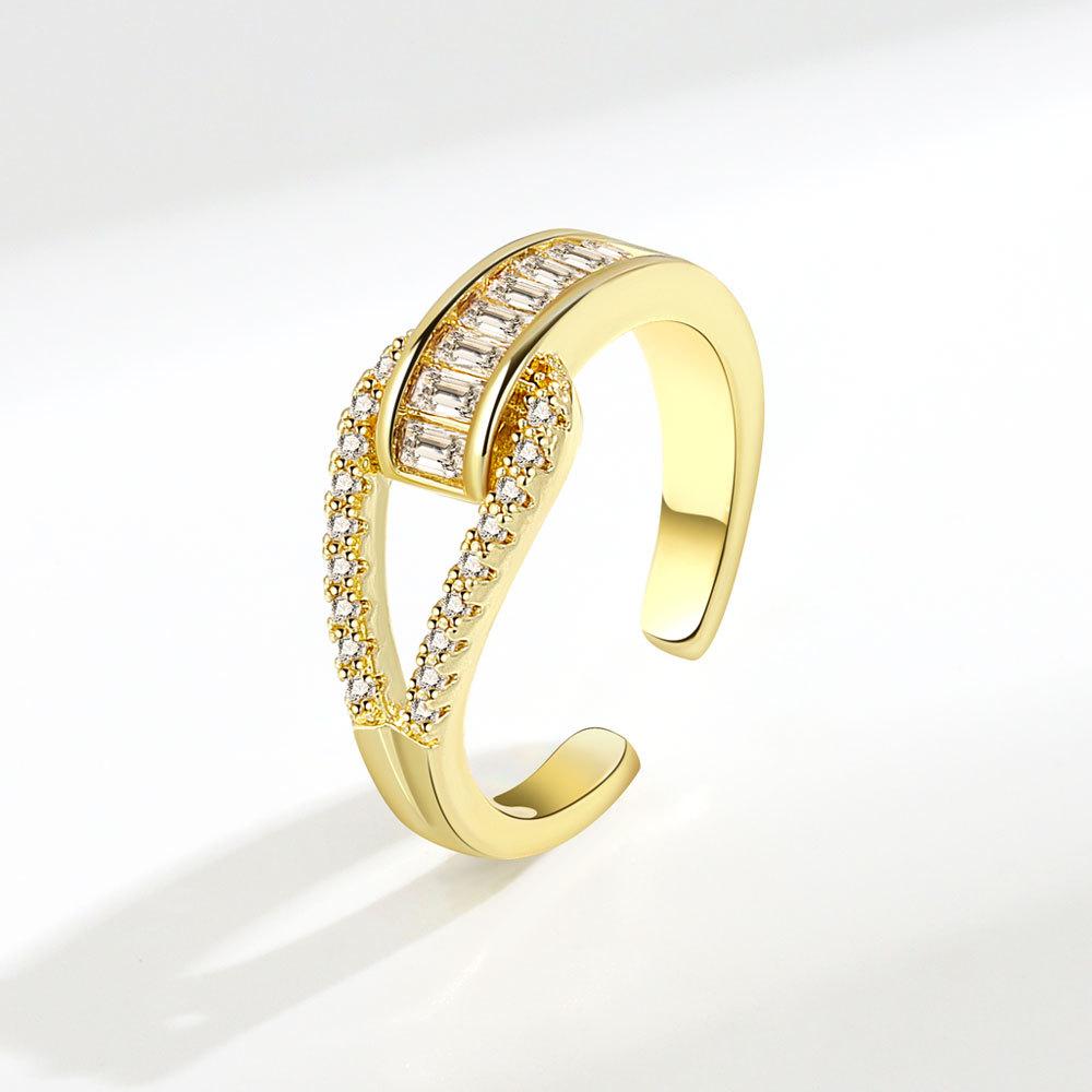 Fashionable Minimalist Zircon Index Finger Ring For Women Stylish And Elegant Personalized Jewelry Accessory