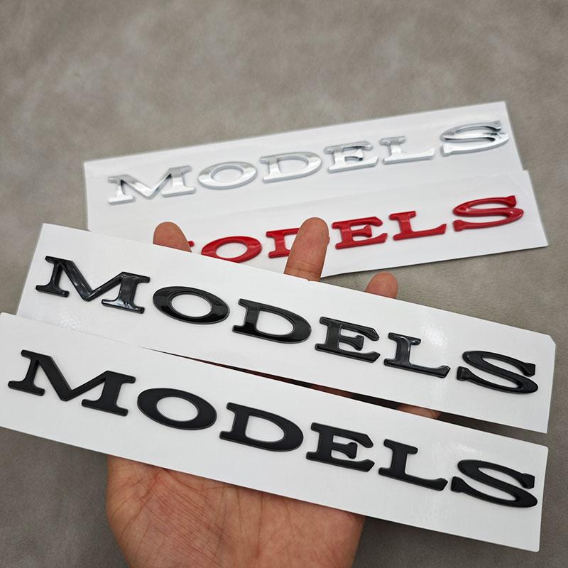 3D ABS Black Model 3 Letters Logo Car Rear Trunk Badge Sticker For Tesla Model X S 3 Y Auto Decal Accessories