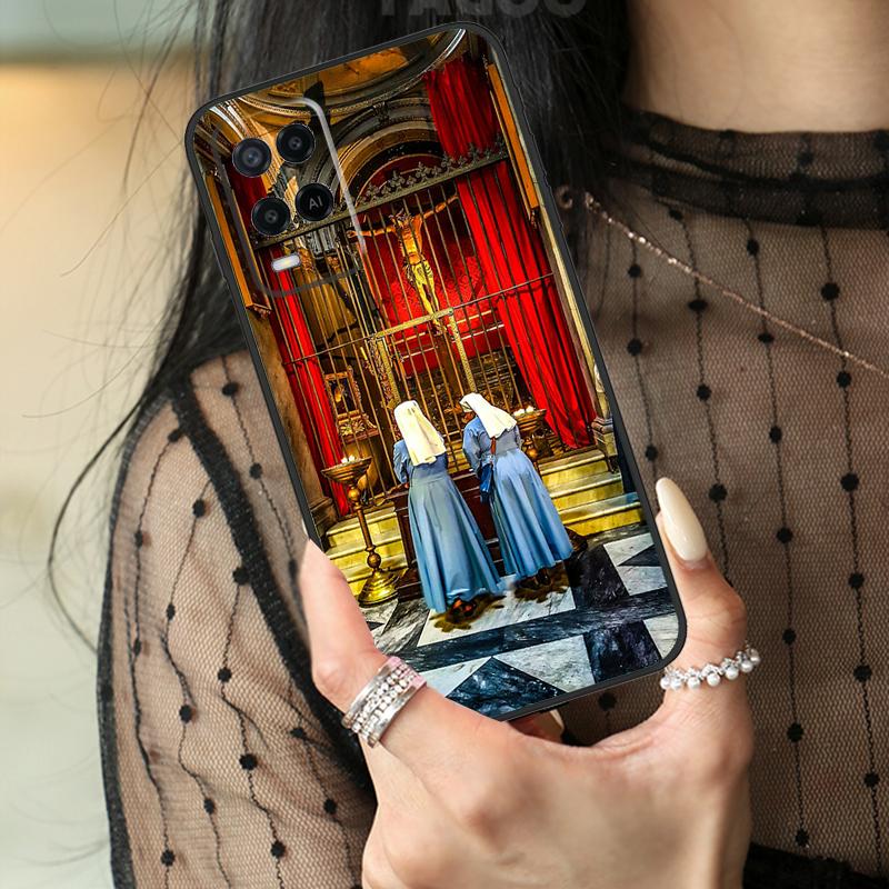Sister Style Nun Sexy Girl Case For Oppo A74 A94 A54 A80 A60 A40 A18 A38 A58 A78 A98 A96 A76 A16 A15 A17 A57 A77 A5 Pro