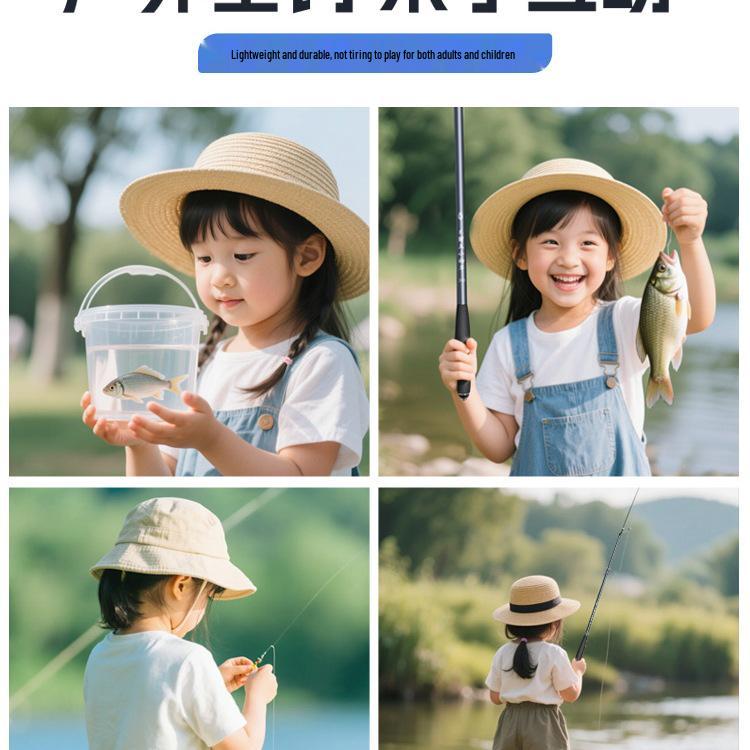 Ultra-Light Children's Fishing Rod Set: Stream Rod, Minnow, Mackerel, Short Section Hand Rod