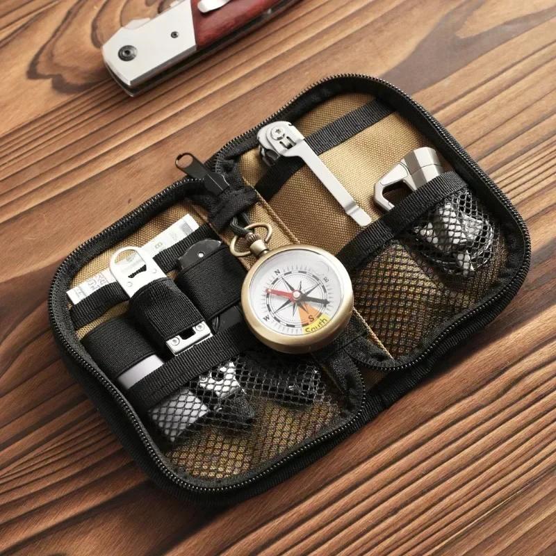 Набор для улицы Кошелек-кардхолдер Многоцелевые EDC Инструменты Хранение Мини Портативная Сумка для Ручной Клади для Повседневного Использования