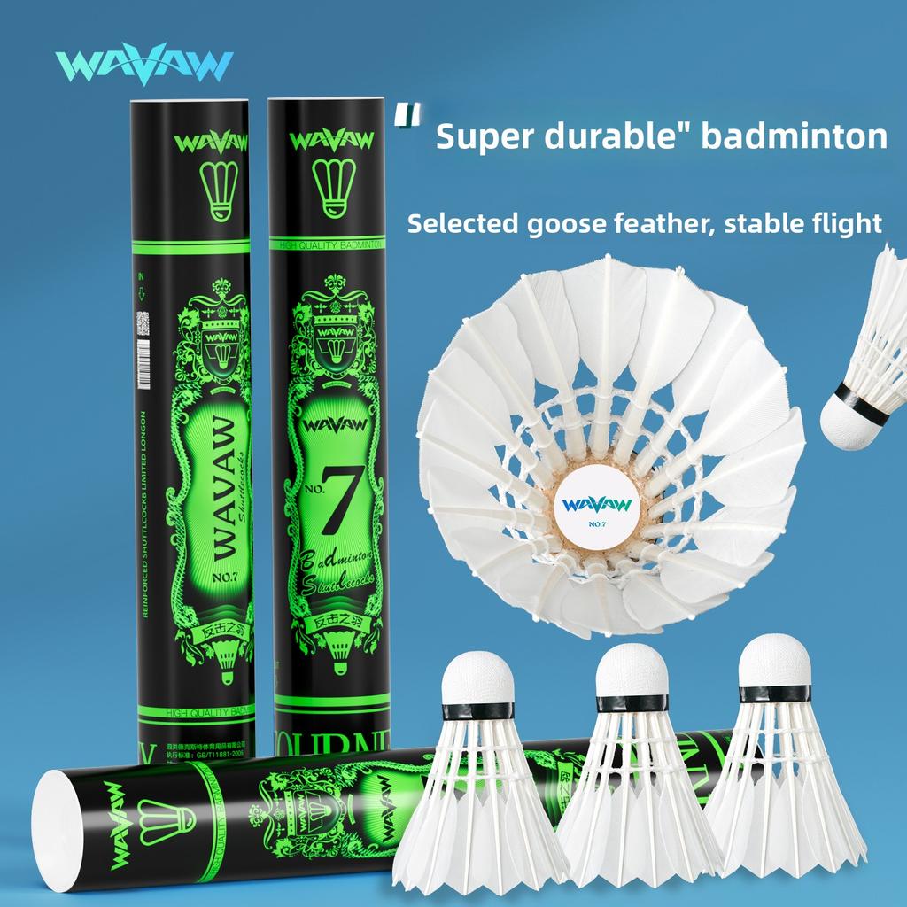 Shuttlecocks Counterattack Feather Badminton Durable 12-Piece Goose Feathers for Indoor Outdoor Competition Tournaments