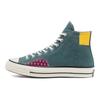 Converse Chuck 70 High Удобные и стильные парусиновые кроссовки средней высоты Унисекс Желто-зеленый