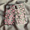 Rose Flower Phone Case For iPhone 14 15 13 12 11 Pro Max X XS XR 7 8Plus INS Korean Cute Pink Poise Rosie Shockproof Hard Cover