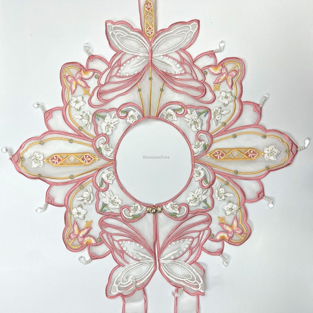 Ming Dynasty Embroidery Hanfu Cloud Shoulder Butterfly National Cape New Chinese Style Hanfu Skirt Cheongsam False Collar