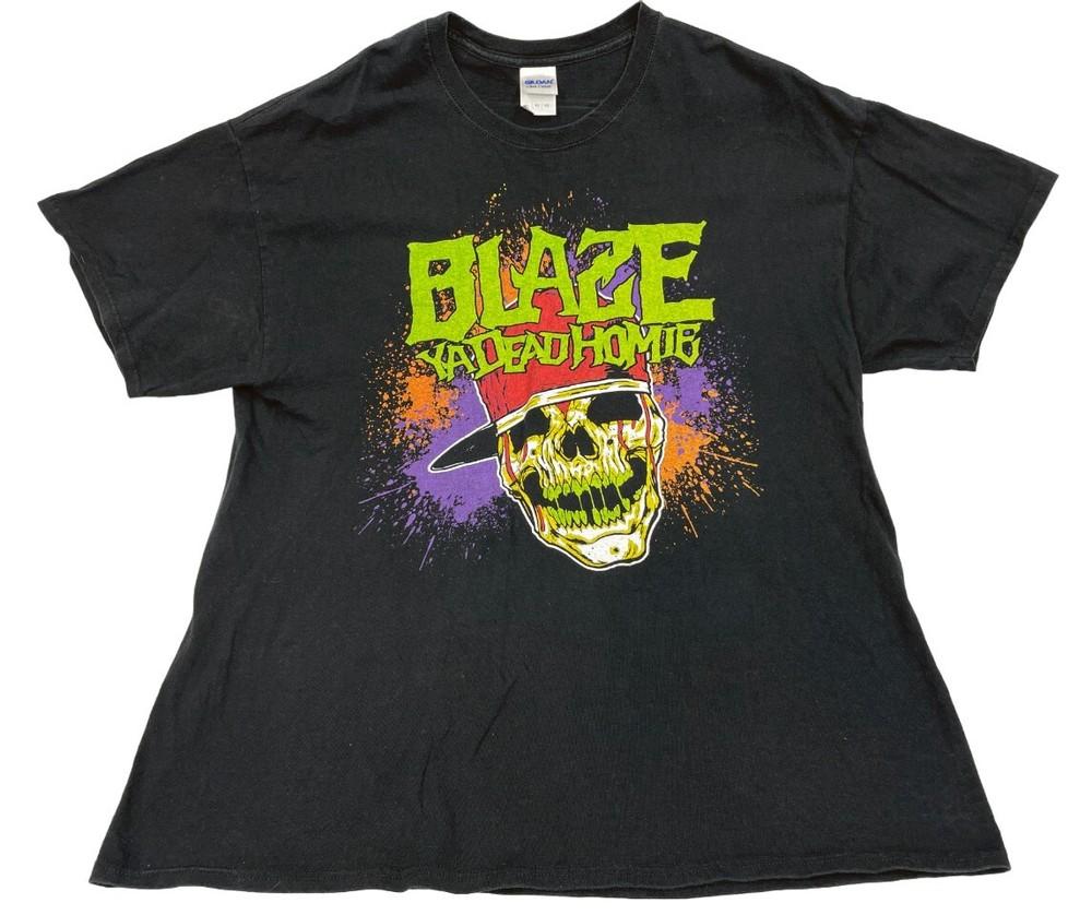 Blaze Ya Dead Homie 2014 Fright Fest Tour Band Concert Double Sided T-shirt XL