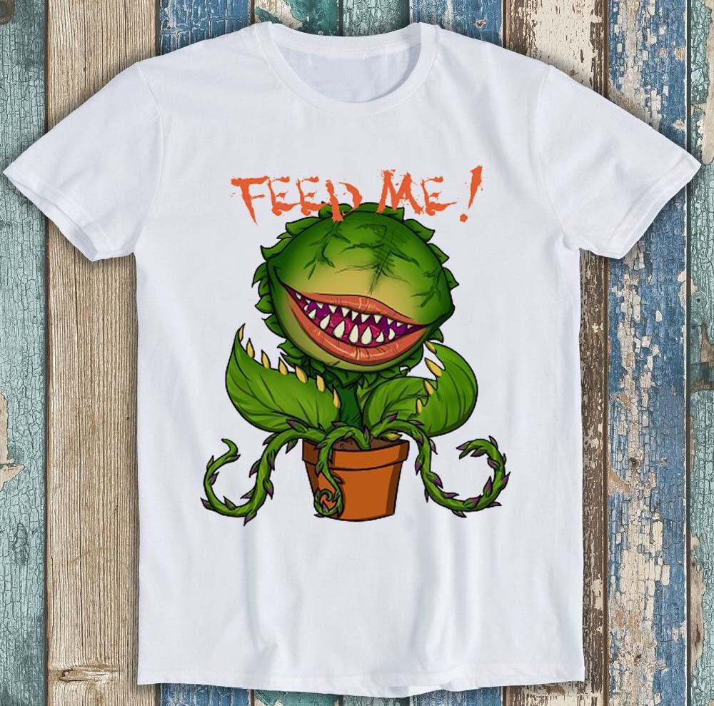 Feed Me Audrey II Seymours Little Shop Of Horrors Gift Tee Black T Shirt M1850