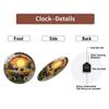 Large 12 Inch Glass Wall Clock with a Slim Depth that Sits Flush Against the Wall