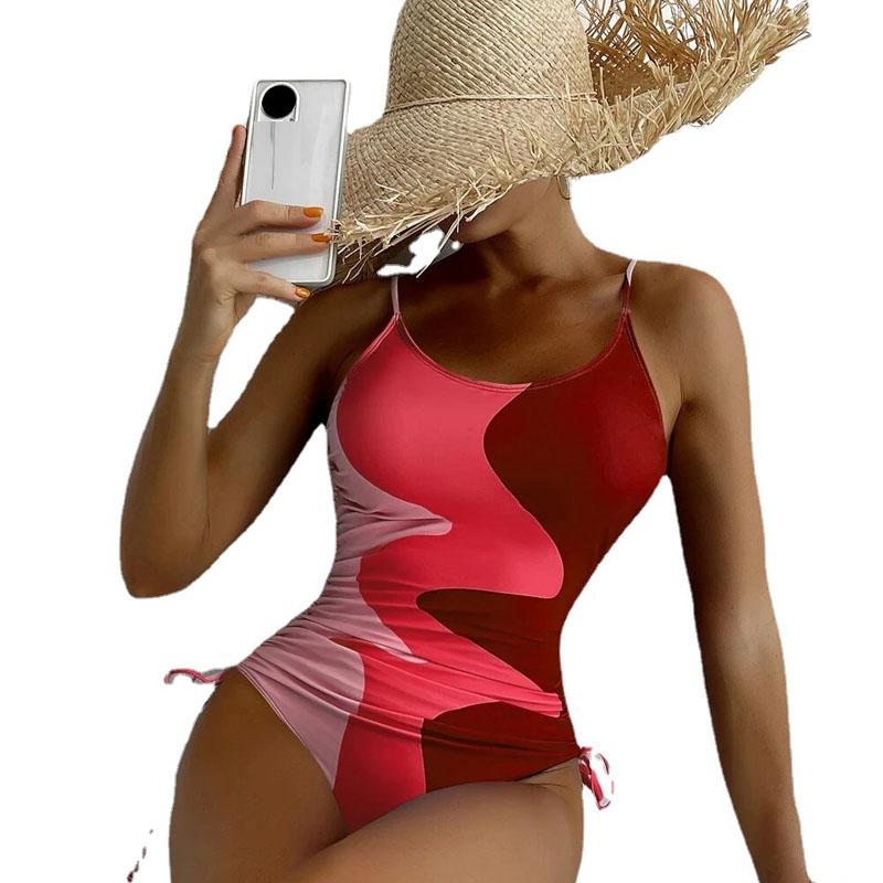 One Piece Swimsuit Printed Women's Swimming Suit Sexy Backless Swimwear