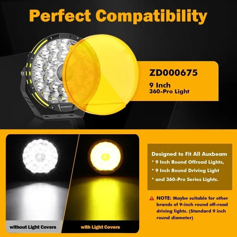 Auxbeam 7 Inch/9 Inch Round LED Driving Light Cover for Truck Pickup Offroad (Only Light Cover)