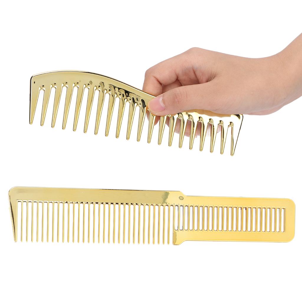 Расческа для стрижки волос для парикмахерской Расческа для стрижки волос с широкими зубьями для всех типов волос Золото