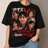 2026 Горячая Винтажная Футболка Bangtan BTS V Y2K Готическая Хлопковая Оверсайз Футболка Унисекс Повседневная Свободная С Коротким Рукавом С Круглым Вырезом Летние Топы