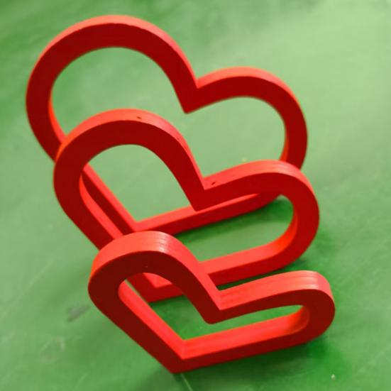 1 комплект украшений в виде сердечек ко Дню святого Валентина, сделай сам, съемная деревянная фигурка в форме красного сердца, статуэтка, скульптура, украшение для домашнего офиса и рабочего стола