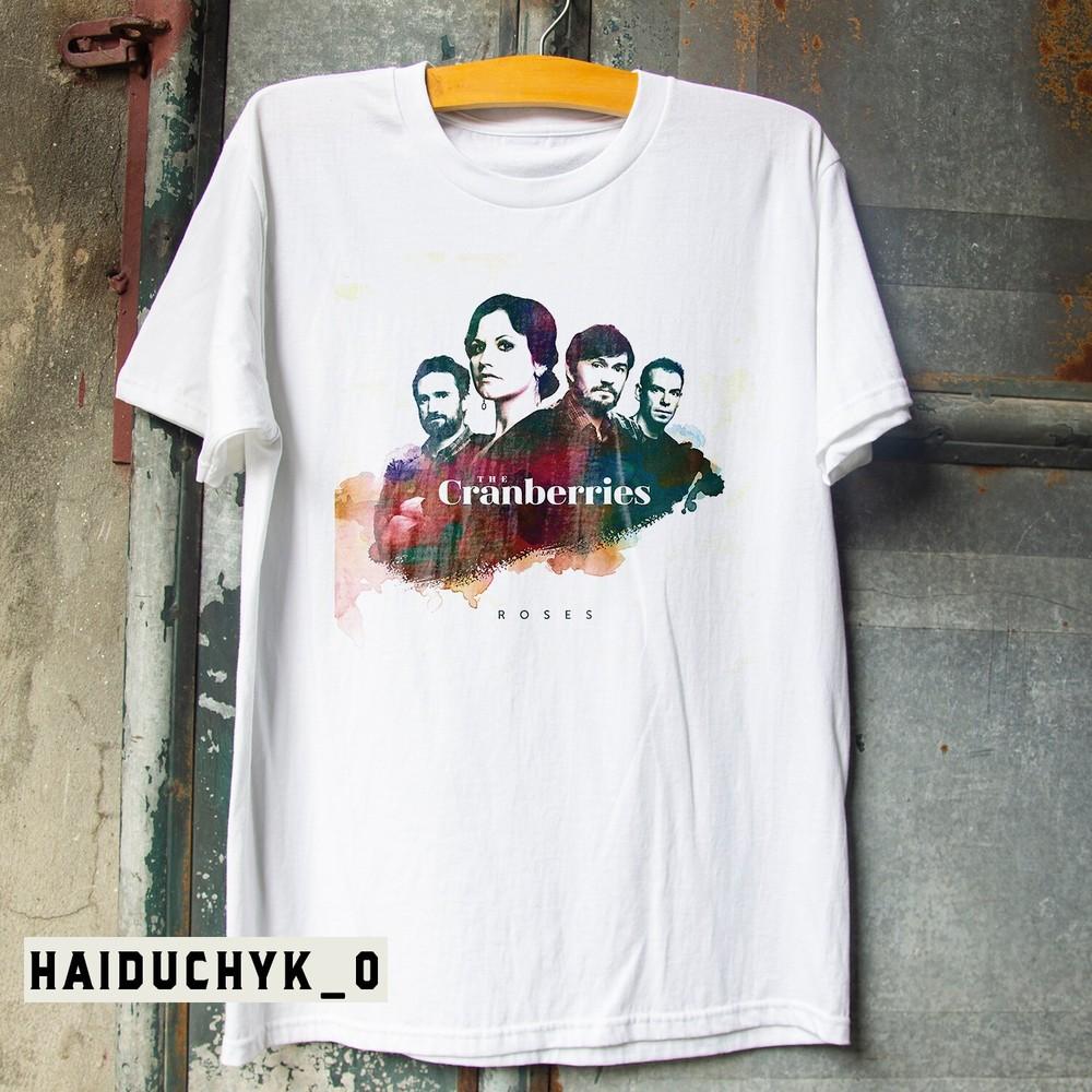 The Cranberries Розы Унисекс Белая Футболка Размер S-5XL Унисекс Футболка
