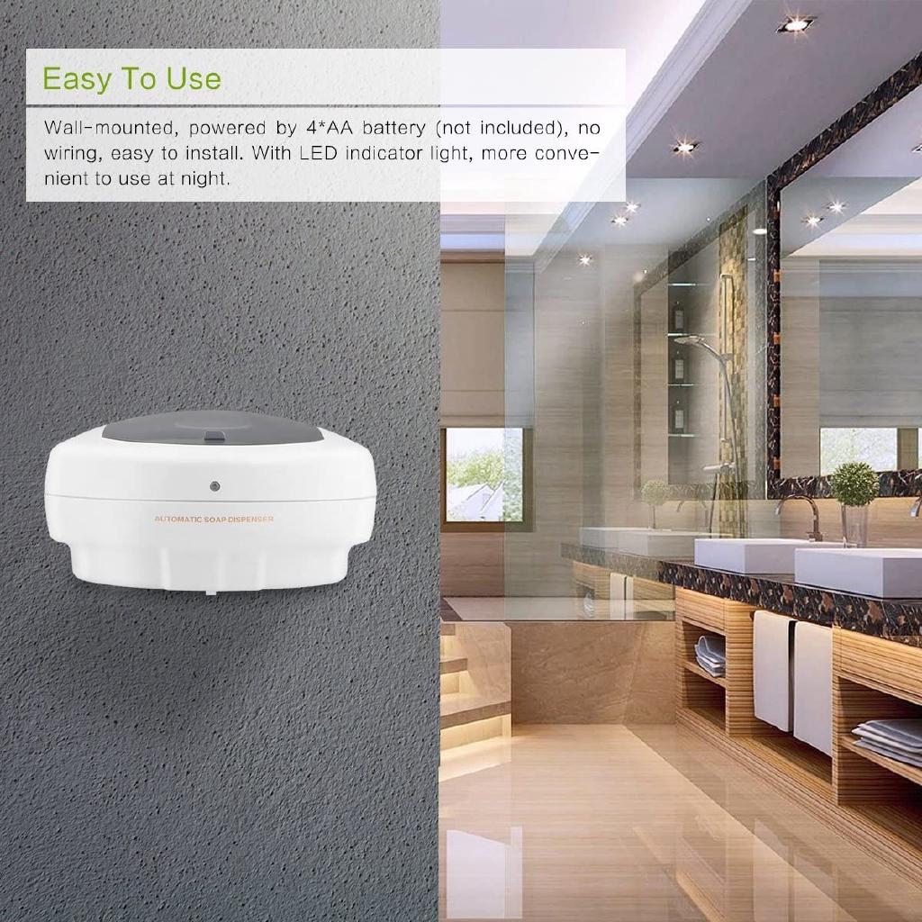 Homlly Wall-Mounted Automatic Touchless Alcohol Soap Dispenser (500ml)
