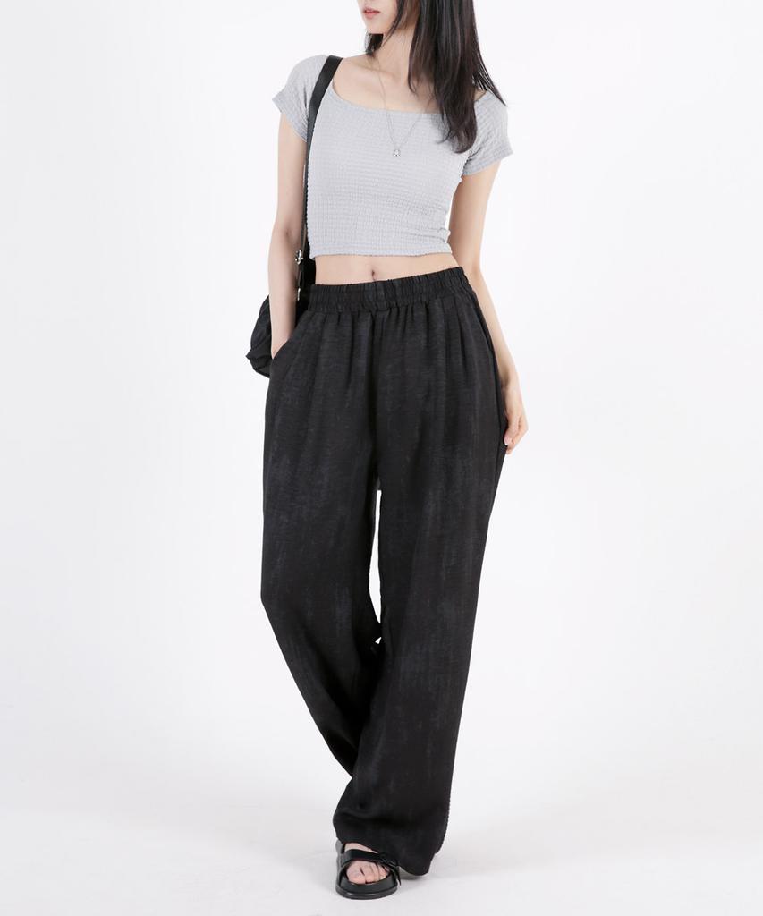 UMM Women'S Summer Wrinkle-Free Tuck Wide Pants 3 Colors