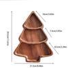 Christmas Wooden Tray Creative Christmas Tree Shape Plate Solid Wood Tray Fruit Dessert Plate Kitchen Holiday Scene Decoration