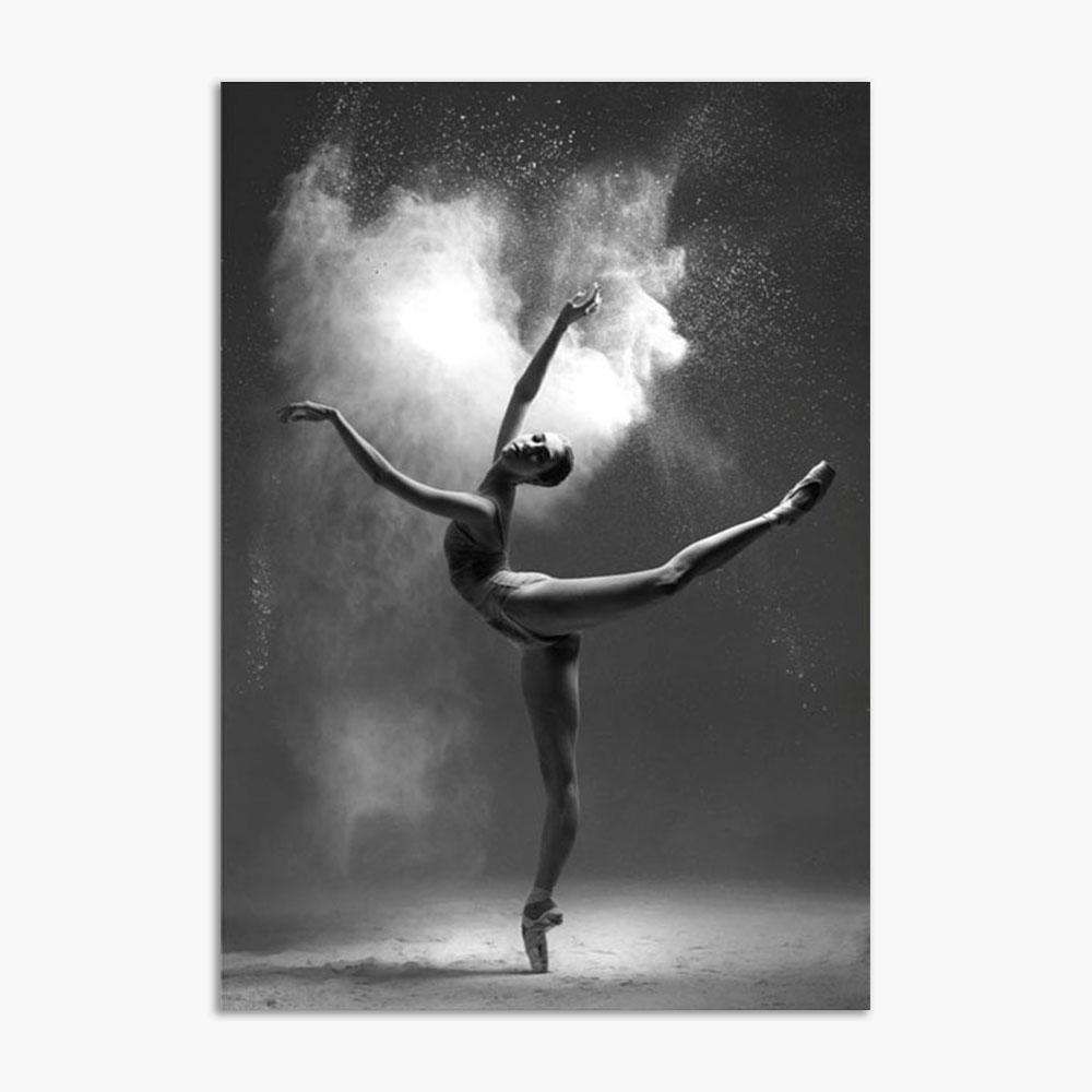 Плакат с балериной и принтом, черно-белая настенная живопись, элегантная поза балерины, фото, холст, картина, настенная картина, декор комнаты