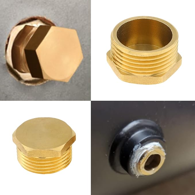 1/2'' 3/4'' 1 дюйм Внутренняя/наружная резьба Заглушка для трубы Медная заглушка для конца водопроводной трубы Сантехнический фитинг