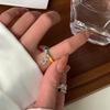 Кольцо «Радужная фасоль»: Женское кольцо-штабель с сердцем и мишкой, кольцо для темперамента