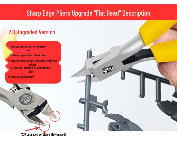 Sharp Ultra-Thin Carbon Steel Pliers: Single-Blade Sprue Cutters for Gundam and Military Model Assembly