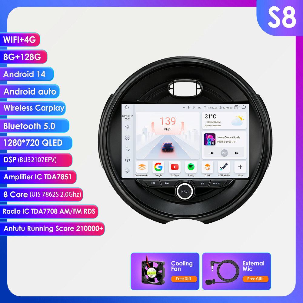 Hizpo Android Auto Car Radio for BMW MINI COOPER F54 F55 F56 F60 2014 - 2019 Multimedia Wireless Apple CarPlay Smart Intelligent Systems IPS Touch
