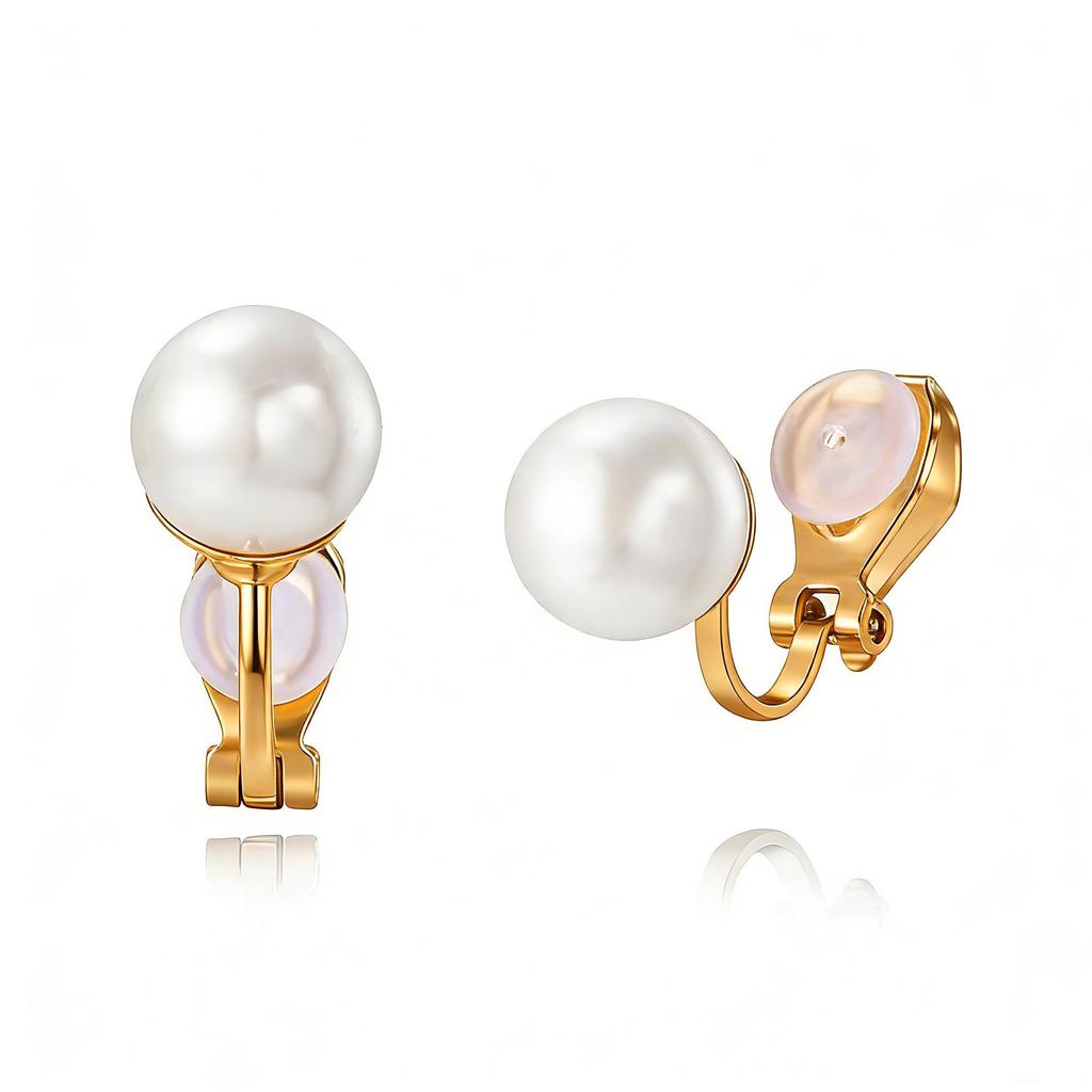 Клипсы с барочным жемчугом для женщин без проколотых ушей